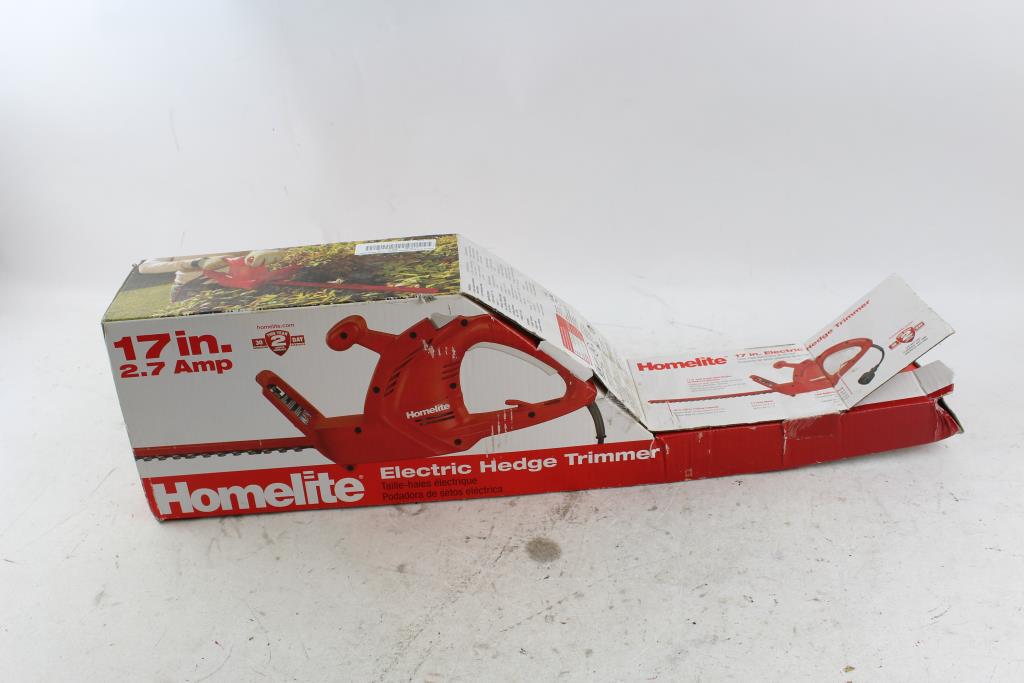 homelite 17 inch electric hedge trimmer