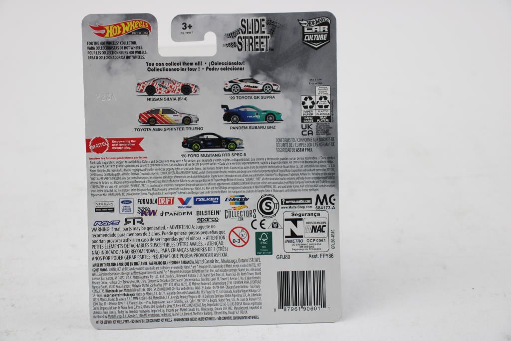 Hot Wheels 2018 Ford Mustang RTR Spec 5 (Grey & Hi Viz Yellow) 5/5 Slide Street 2-2024 - (Premium Car Culture) - includes a KLAS Car Keeper Protector Case - HKC85