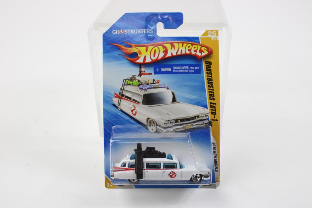 Hot Wheels Ecto-1 Ghostbusters (2016) - Voiture Miniature Blanche 7/8 Neuve