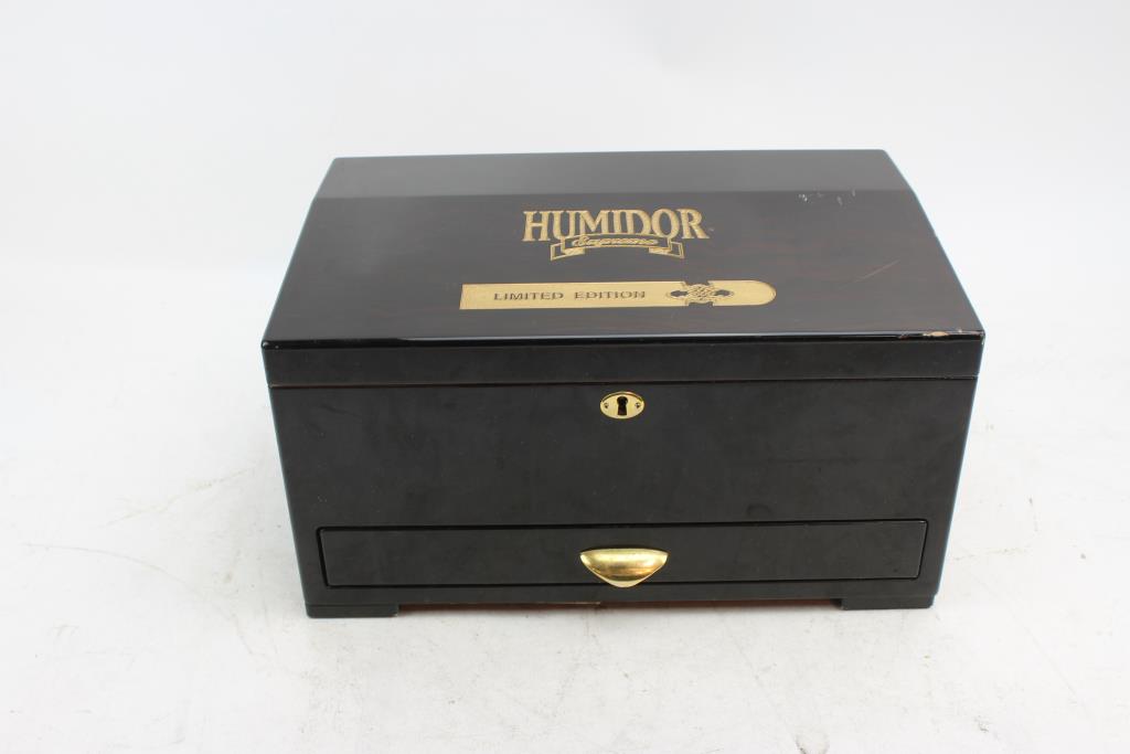 Humidor Supreme Limited Edition 2000 Cigar Box With 2 Partagas Cigar
