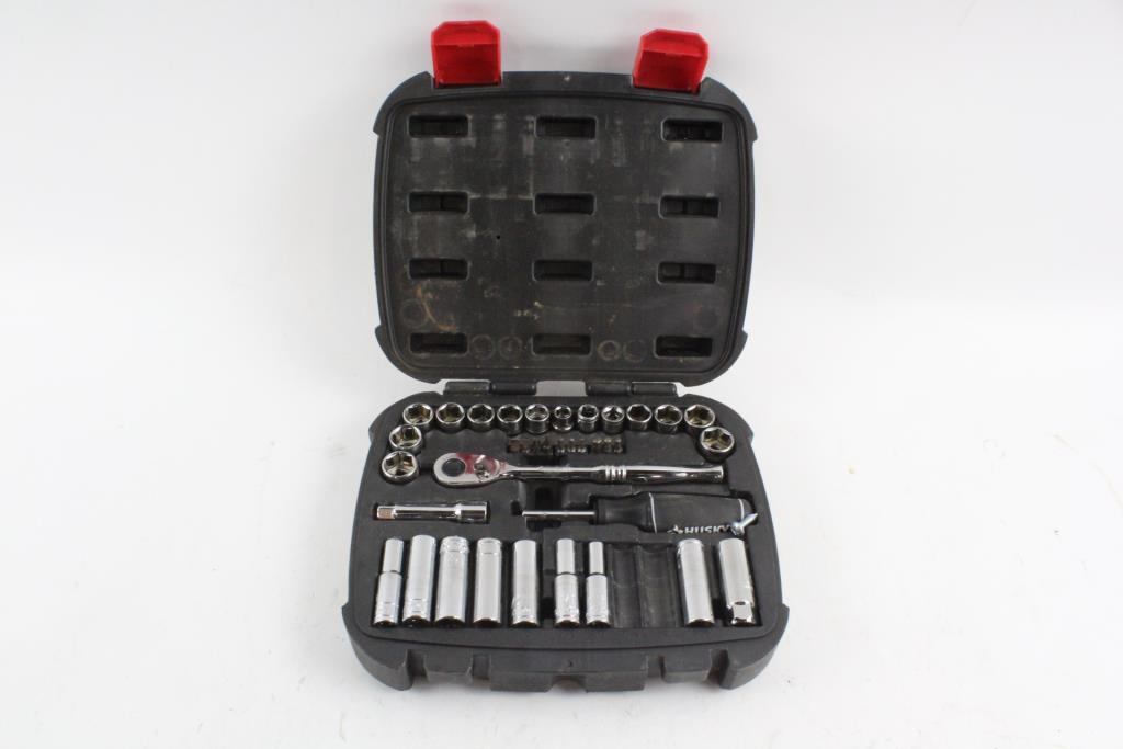 Husky 38piece Mechanics Tool Set, Missing 2 Pieces Property Room