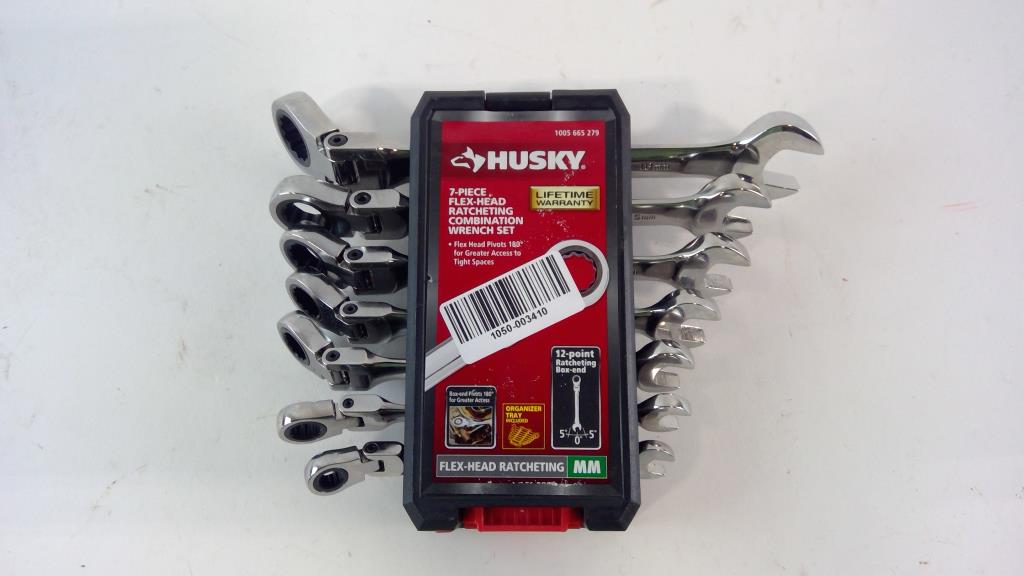 Husky 7-Piece 12-Point Ratcheting Wrench Set – 3/8" To 3/4" – Model 343480 – New In Packaging