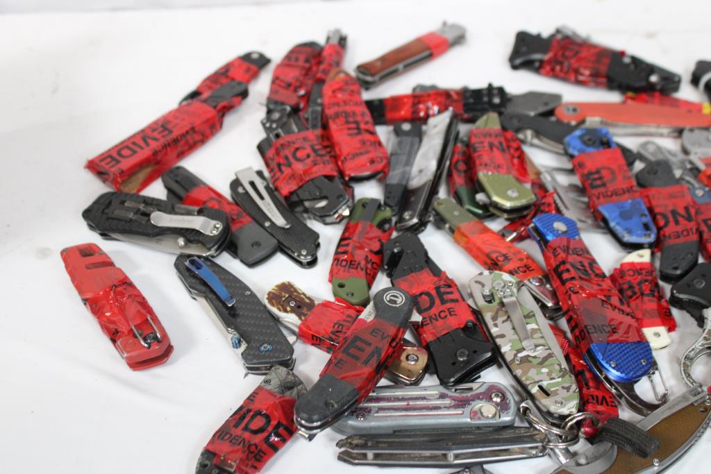 Husky, Crescent, Smith & Wesson, And Other Knives, 56 Pieces