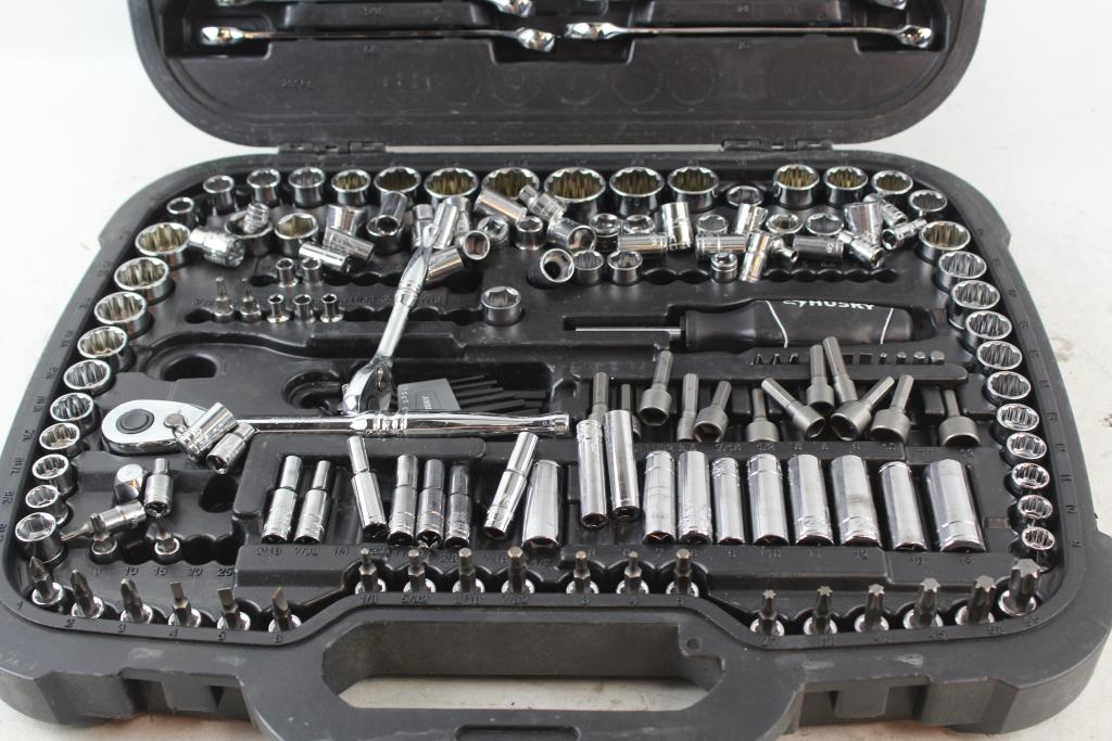 Husky Mechanics Tool Set Sockets, Ratchets, Hexkeys 175 Pieces
