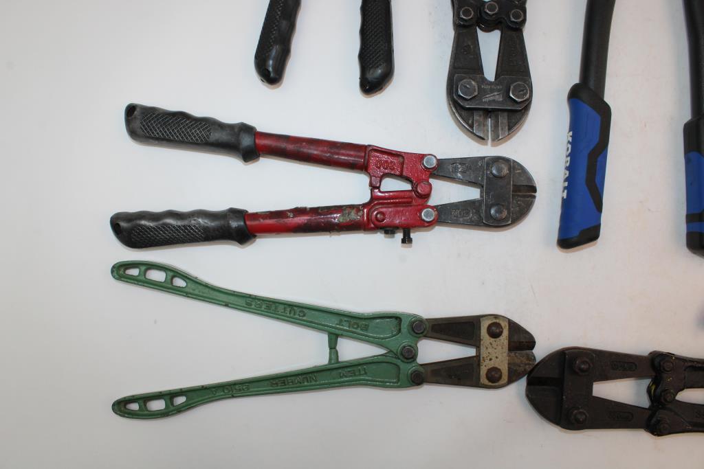 Husky, Pittsburgh, Armstrong MFG, & More Assorted Bolt Cutters; 10