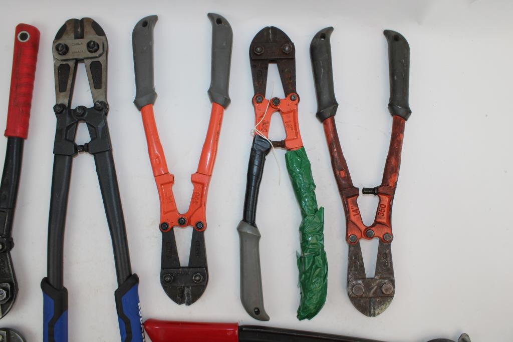 Husky, Pittsburgh, Armstrong MFG, & More Assorted Bolt Cutters; 10