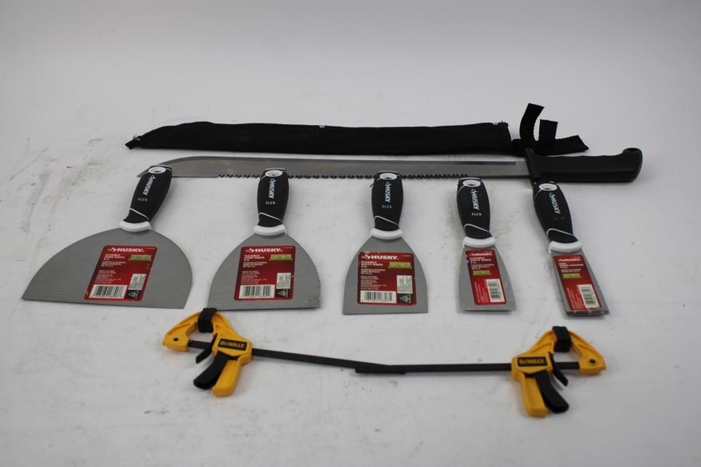 Husky Putty, Joint Knife, Machete, Dewalt Trigger Grips