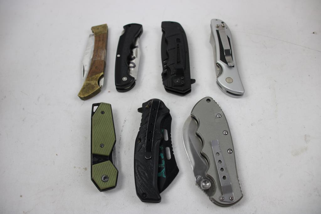 Husky, Sheffield, Mtech And Other Knives,12 Pieces
