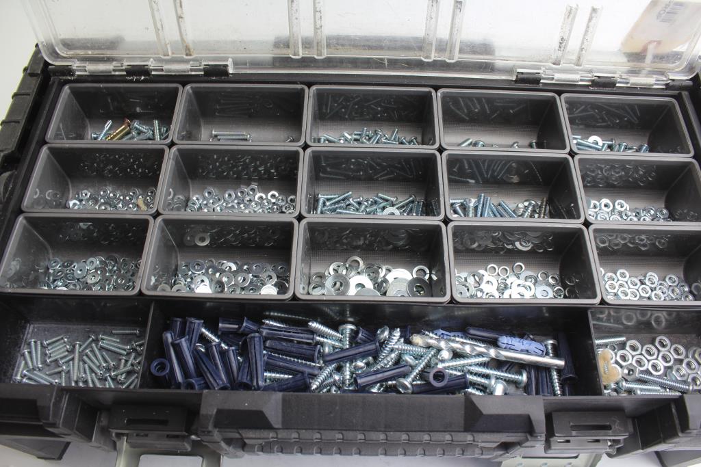 Husky Toolbox, Nuts, Bolts, Washers, Screws 400+ Pieces Property Room