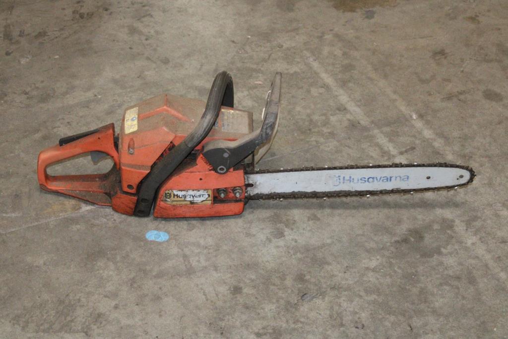 Husqvarna Chainsaw, Gas, Model 136 Property Room