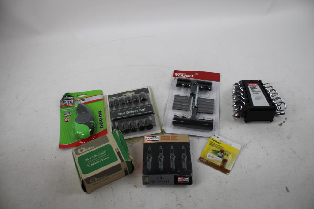 Hyper Tough 12-Piece Wrench Set, Hyper Tough Tire Plug Kit, Magnetic Nut Driver Set & More 7 Pieces