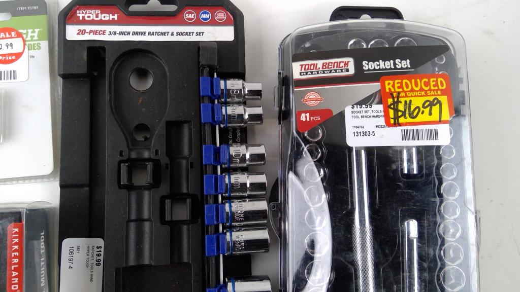Hyper Tough 20 Piece 3/8 Inch Drive Ratchet & Socket Set And More 5+ Pieces