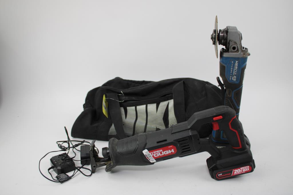 Hyper Tough Reciprocating Saw, Hercules Grinder