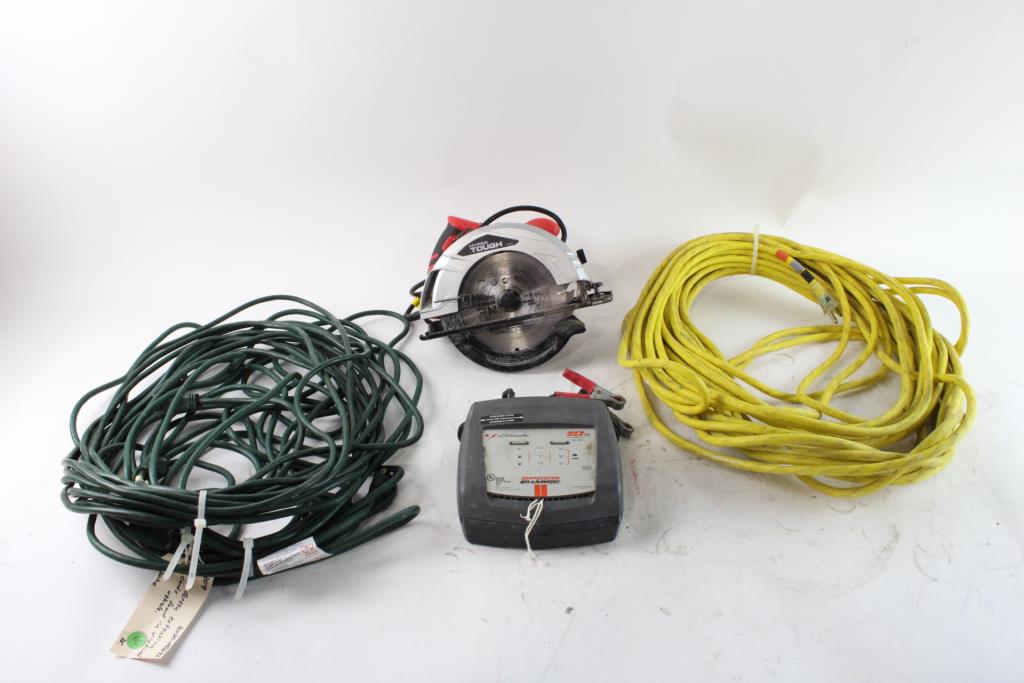 Hypertough Circular Saw, Extension Cables & More, 4 Pieces Property Room