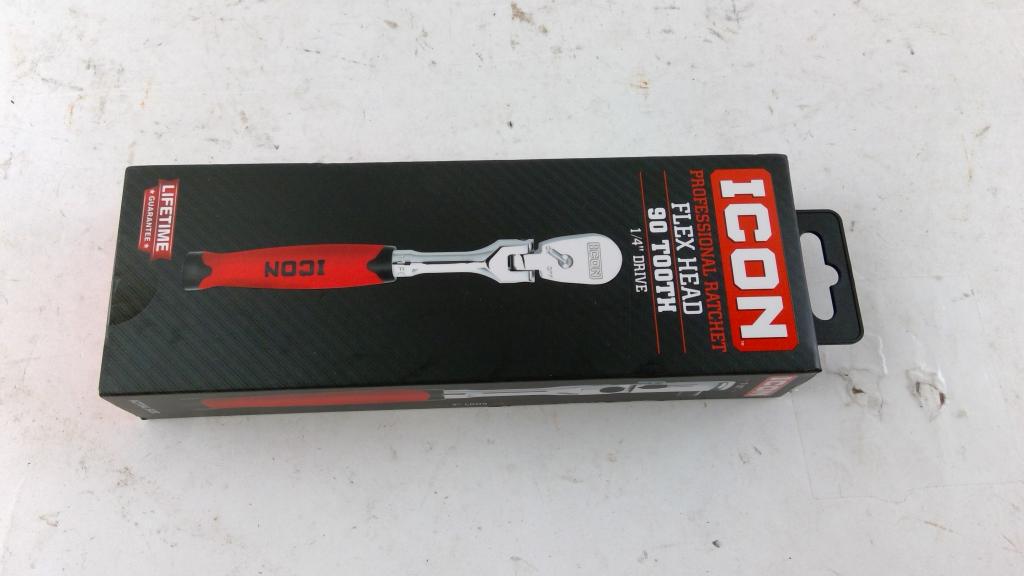 Icon Ratchet 1/4" Drive Flex Head 90 Tooth