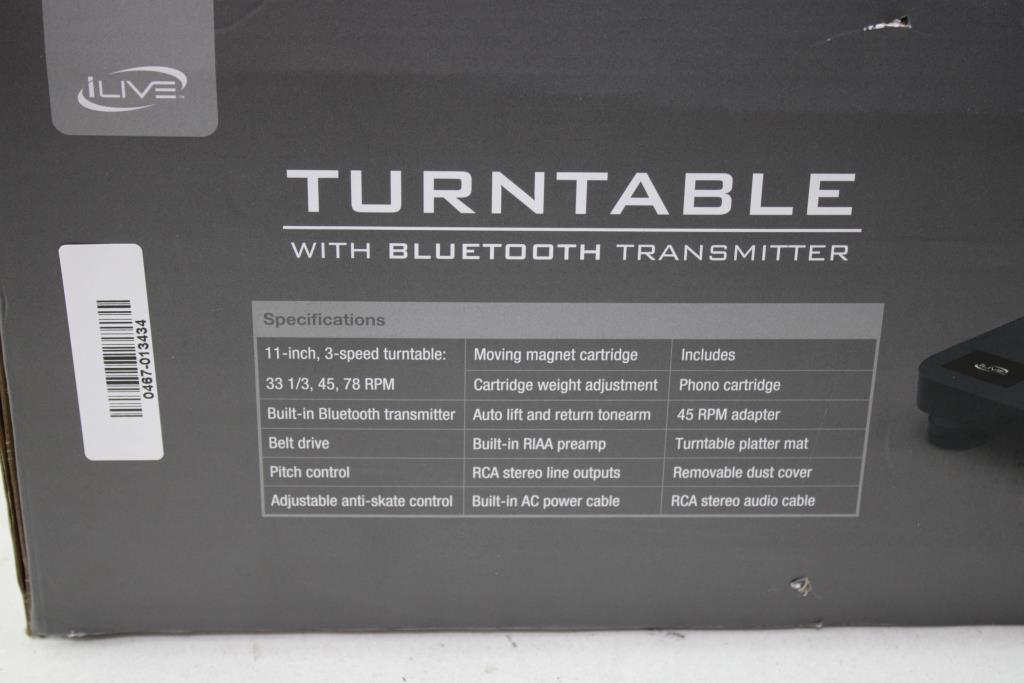 ILive Turntable With Bluetooth Transmitter