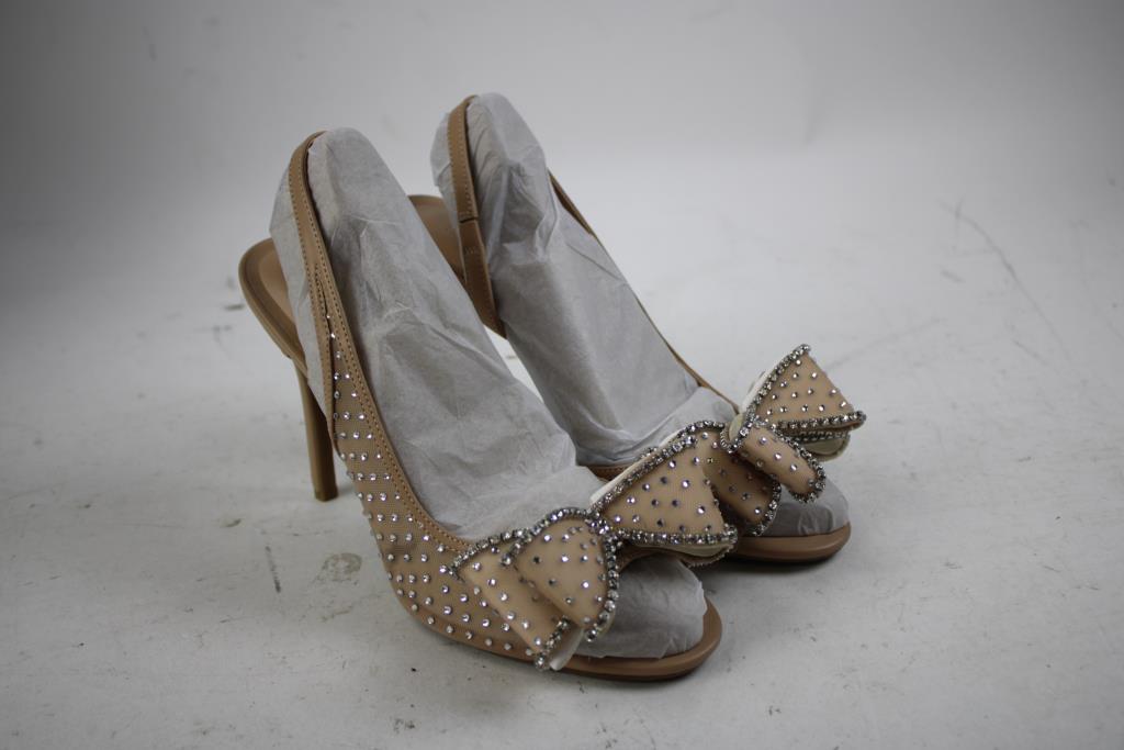 I.N.C. Halleef Buff Nude Heels Size 9 M
