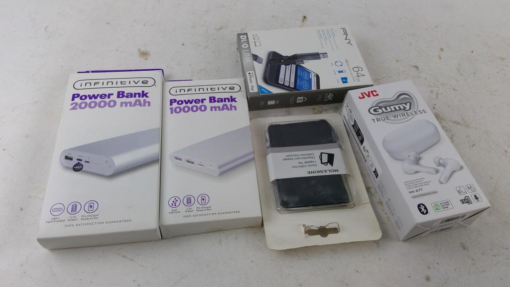 Infinitive Power Bank And More, 5 Pieces
