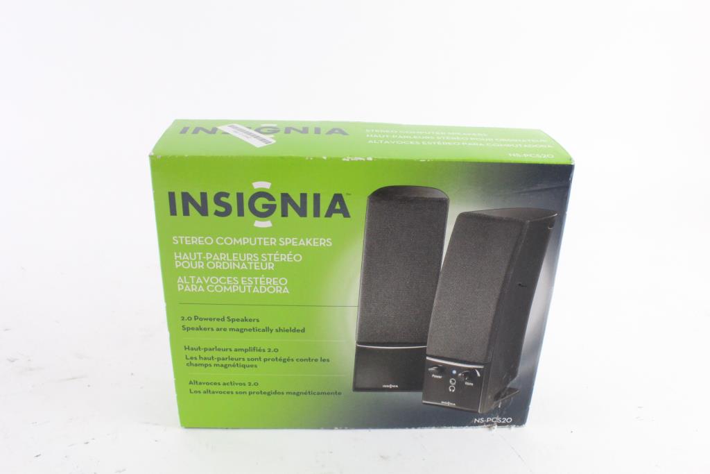 insignia powered stereo speakers