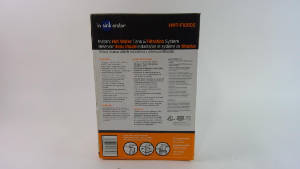Insinkerator Instant Hot Water Tank And Filteration System Property Room