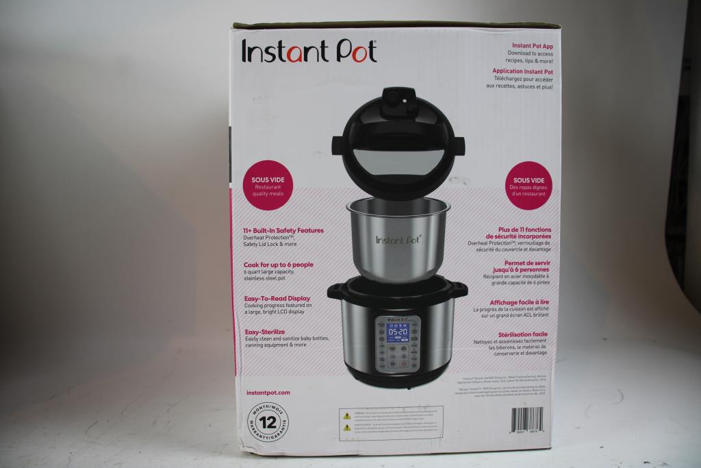 Instant Pot Duo Plus MultiUse Pressure Cooker, 6 Quart, 603050234