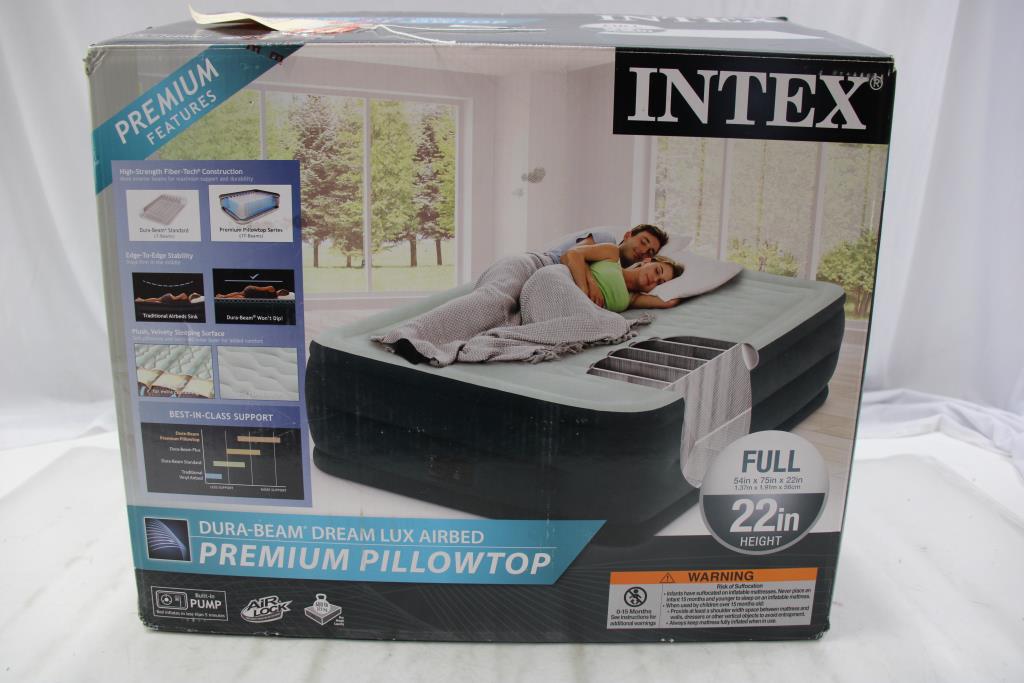 Intex The DuraBeam Airbed Advantage Full 54in X 75 In X 22 In, 22 In