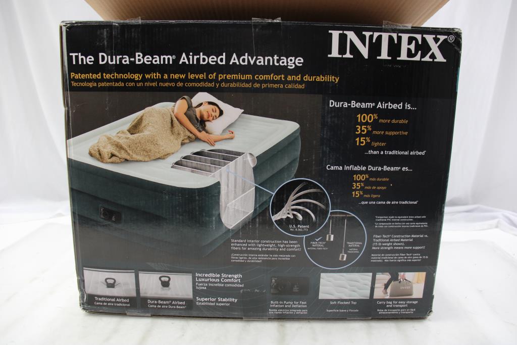 Intex The DuraBeam Airbed Advantage Full 54in X 75 In X 22 In, 22 In