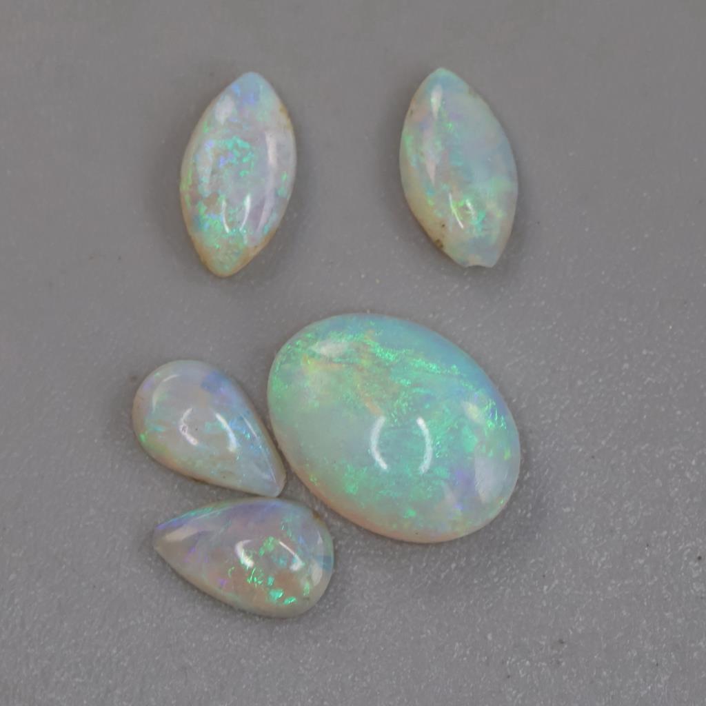 Iridescent Loose Jewelry Craft Stones, 5 Stones