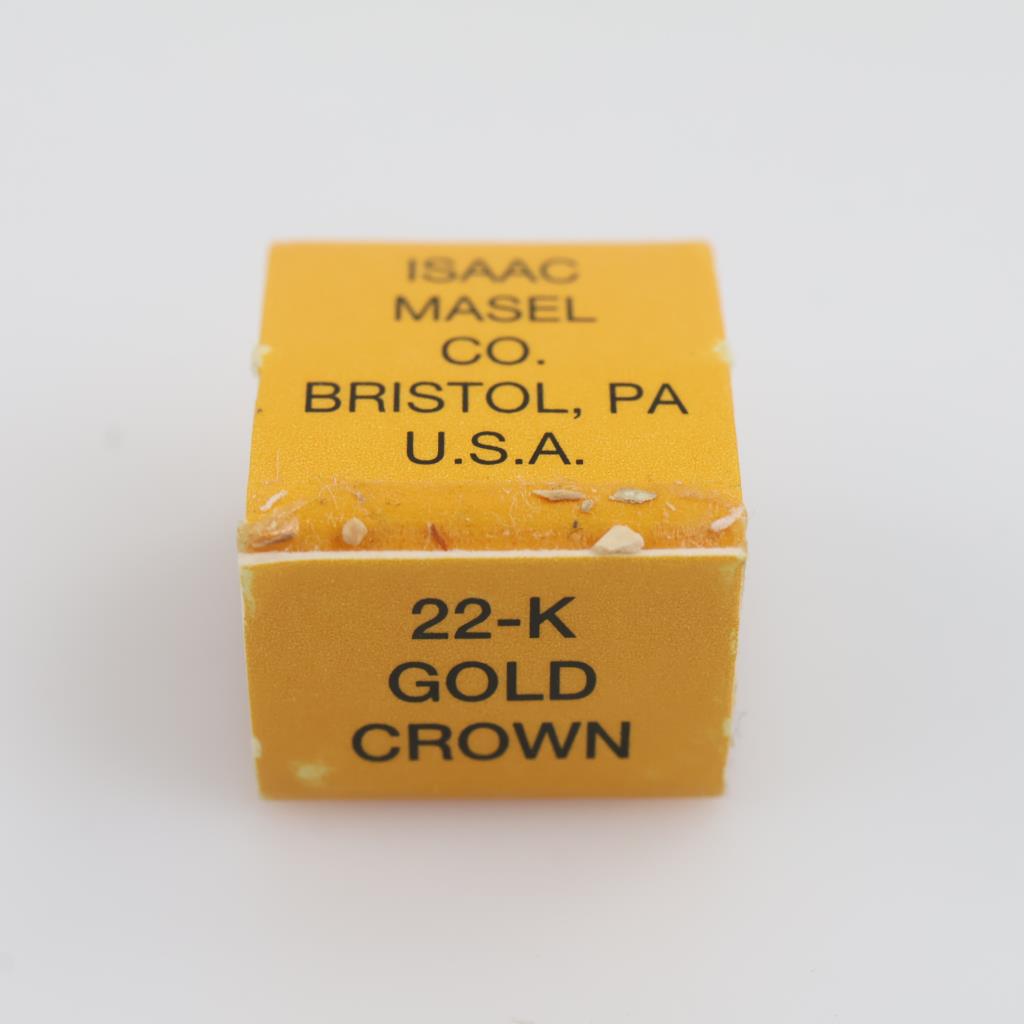 Isaac Masel Co. 22kt Gold Dental Crown