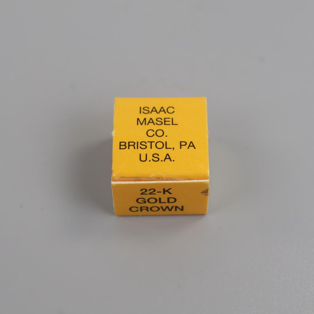 Isaac Masel Co. 22kt Gold Dental Crown