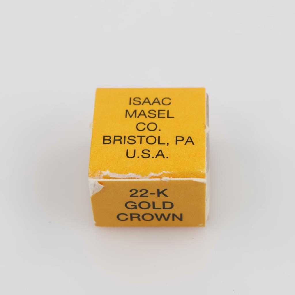 Isaac Masel Co. 22kt Gold Dental Crown