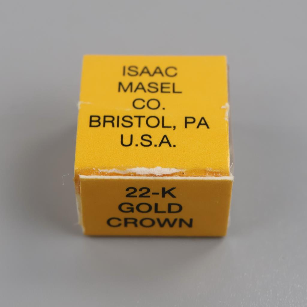 Isaac Masel Co. 22kt Gold Dental Crown