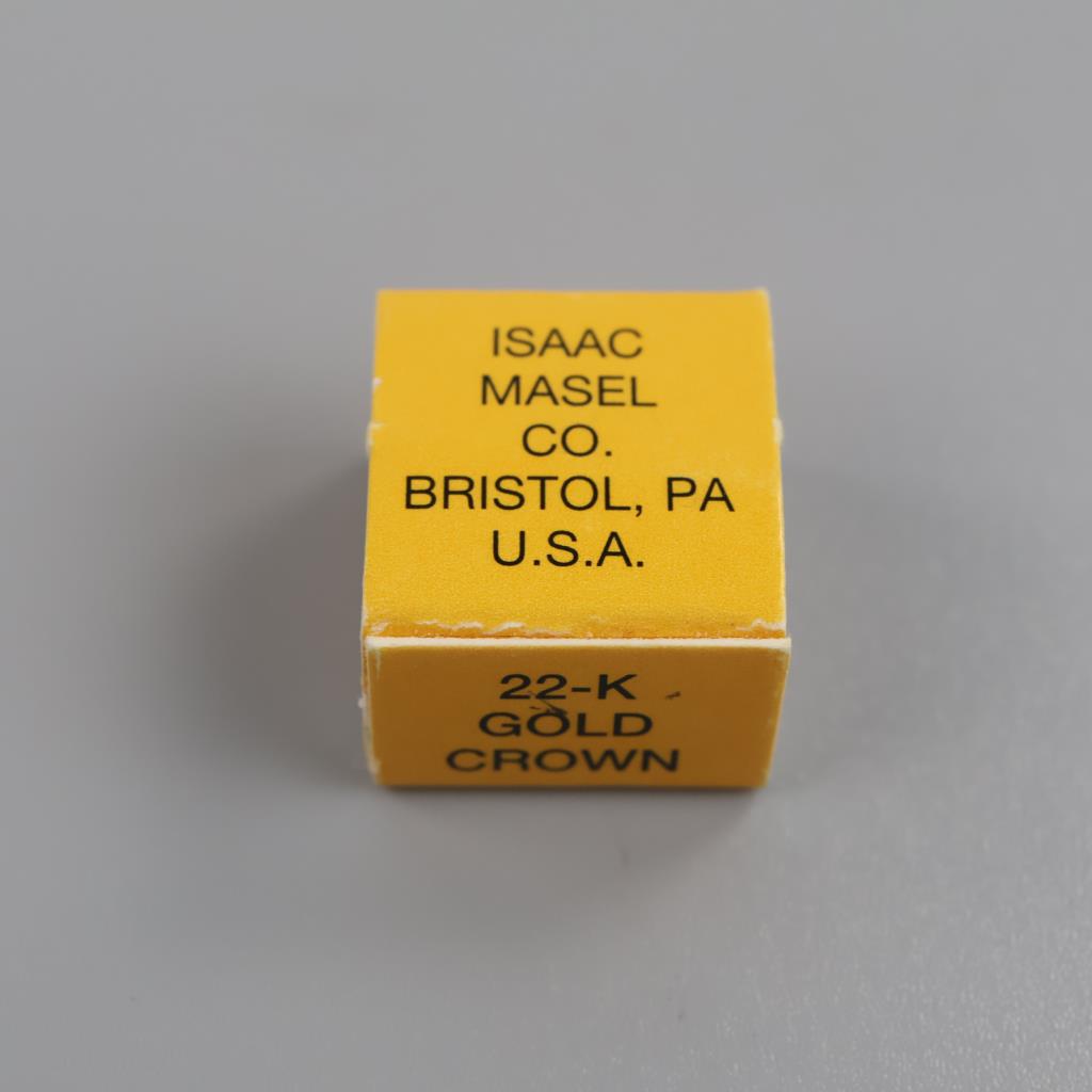 Isaac Masel Co. 22kt Gold Dental Crown
