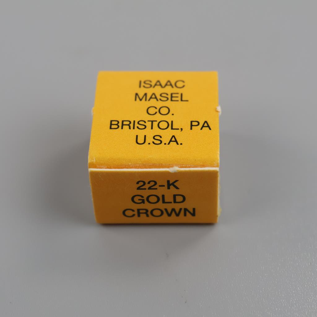 Isaac Masel Co. 22kt Gold Dental Crown