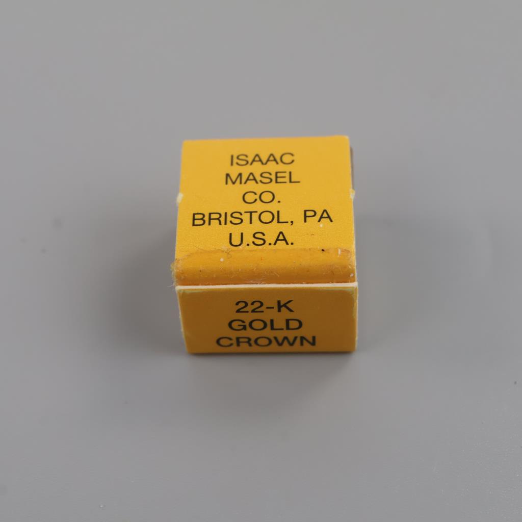 Isaac Masel Co. 22kt Gold Dental Crown