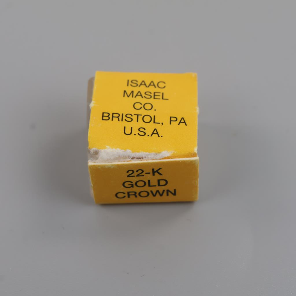 Isaac Masel Co. 22kt Gold Dental Crown