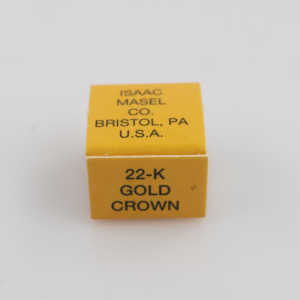 Isaac Masel Co. 22kt Gold Dental Crown