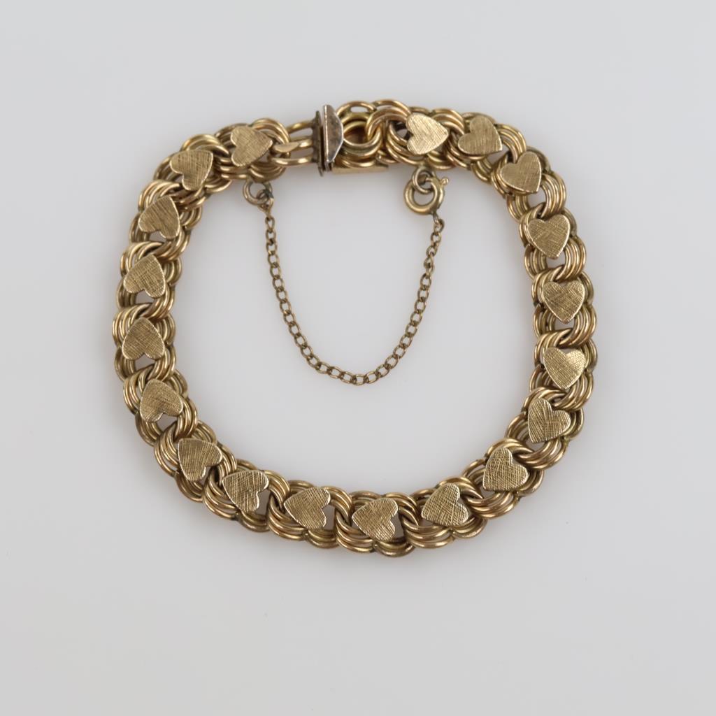 Jacoby Bender 12kt GF Triple Link Charm Bracelet