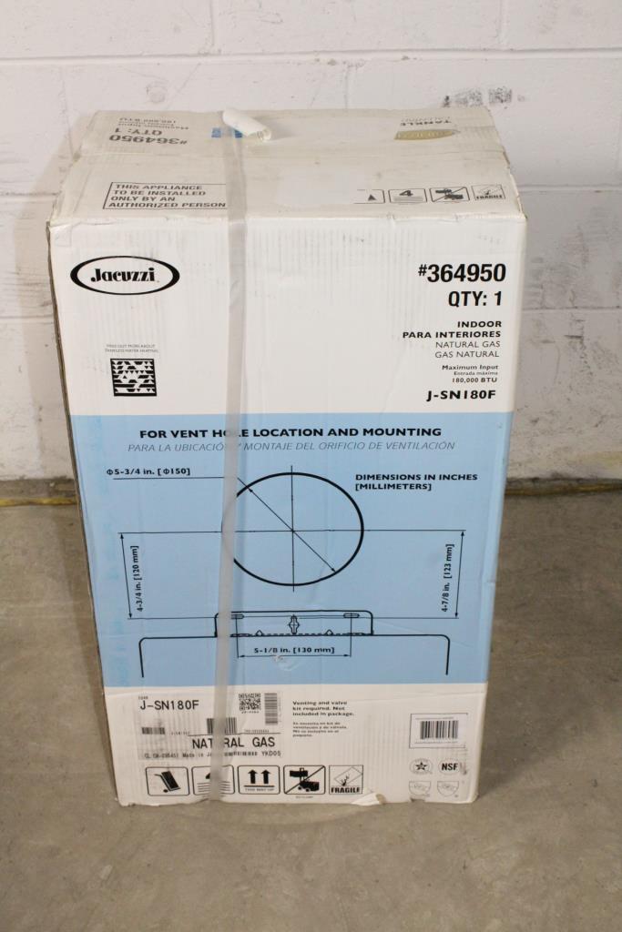 Jacuzzi Indoor Tankless Water Heater Property Room