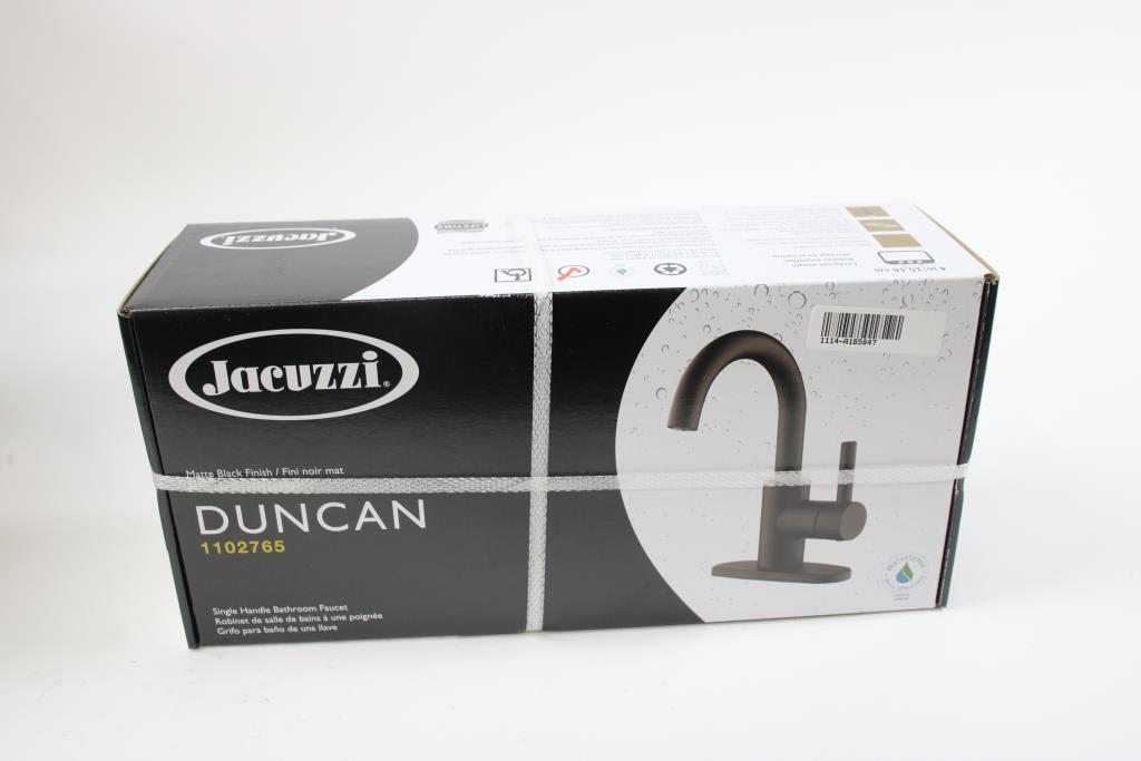 Jacuzzi Matte Black Finish Single Handle Bathroom Faucet | Property Room