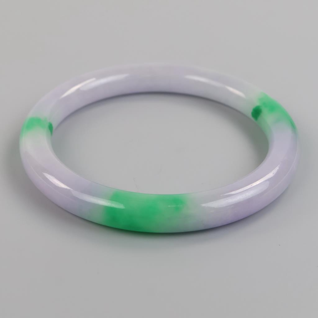 Jade Lavender-Green Slip-On Bangle Bracelet