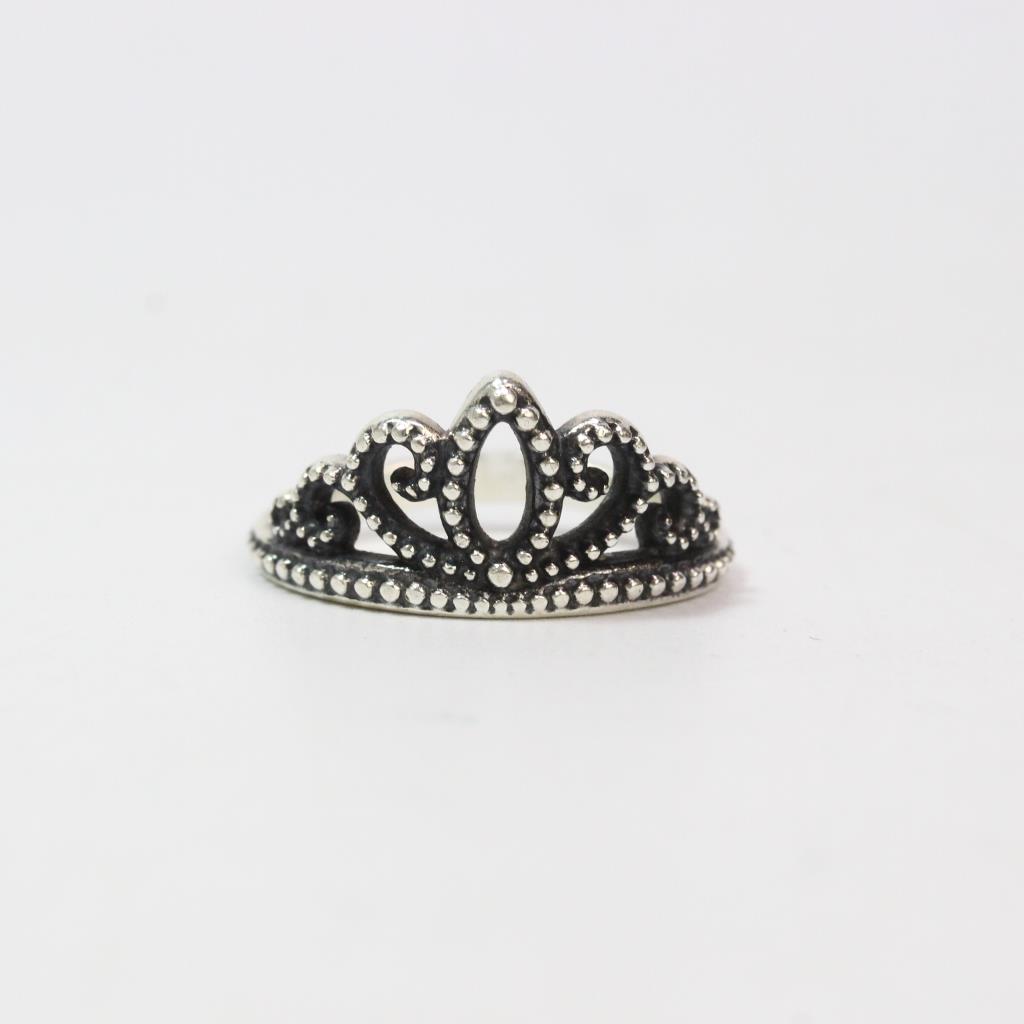 James Avery Beaded Tiara Silver Ring 3.1g Property Room