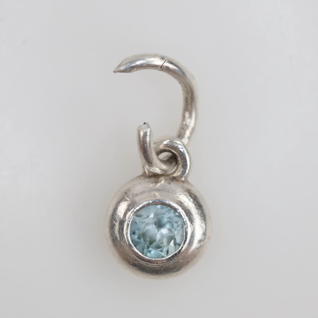 James Avery Silver Remembrance Blue Birthstone Charm