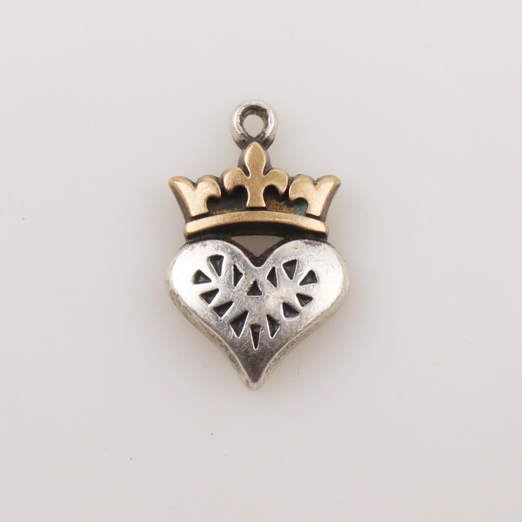 James Avery Sterling Silver And Bronze Queen Of My Heart Charm