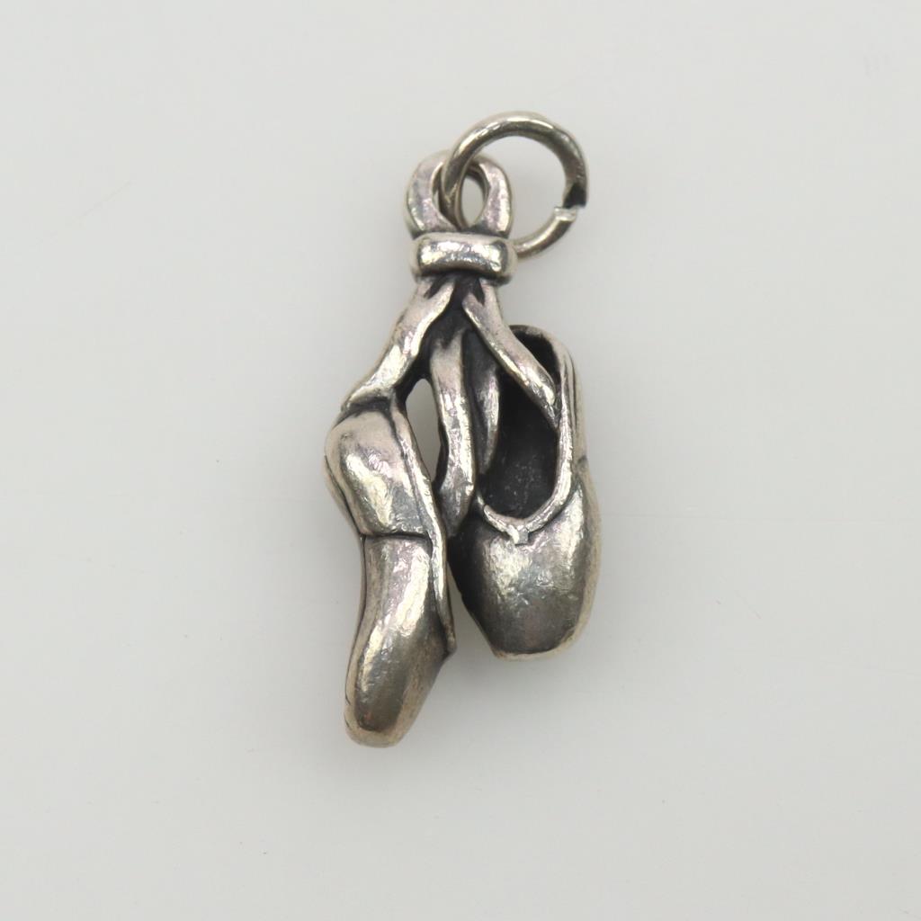 James Avery Sterling Silver Ballet Shoes Pendant Property Room