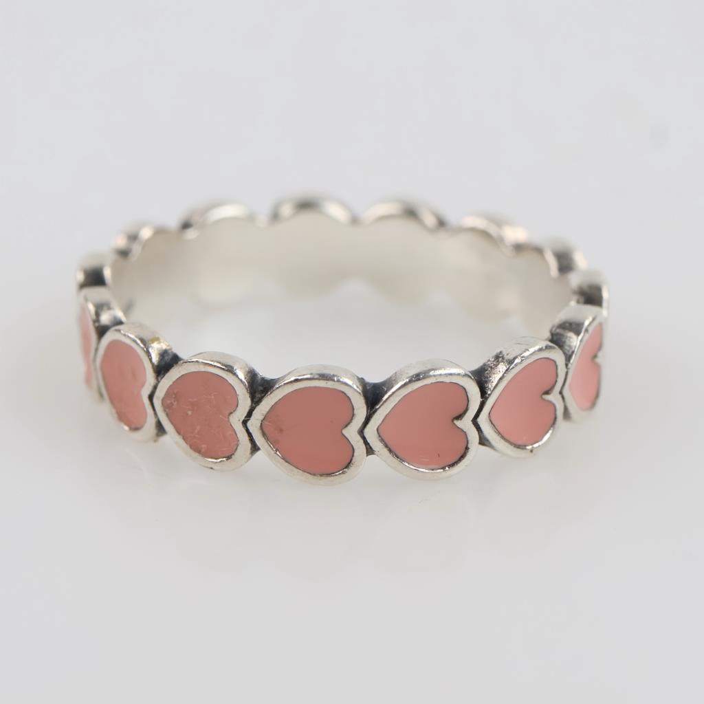 James Avery Sterling Silver Enamel Connected Hearts Ring | Property Room