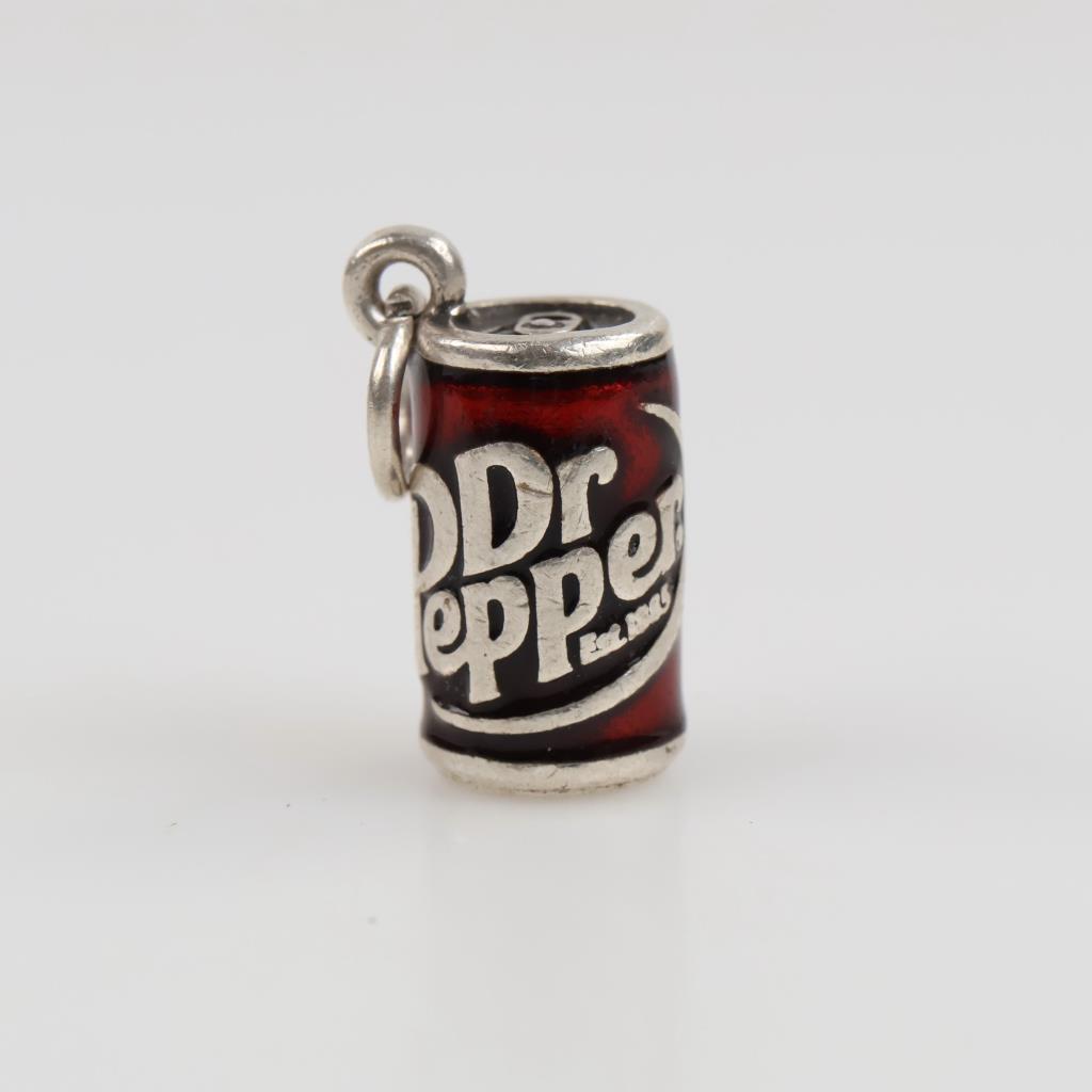 James Avery Sterling Silver Enamel Dr. Pepper Charm