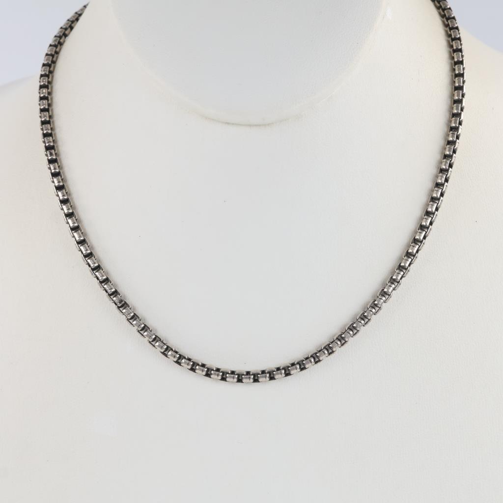 James Avery Sterling Silver Extra Heavy Box Necklace