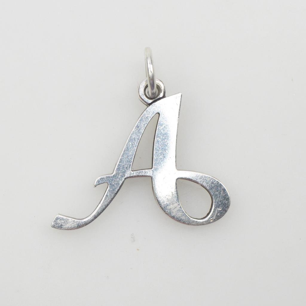 James Avery Sterling Silver Large Script Initial Pendant Property Room