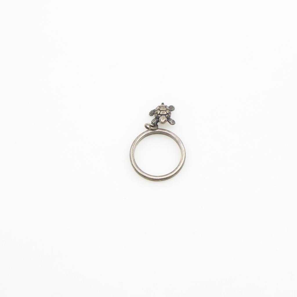 James Avery Sterling Silver Turtle Dangle Ring Property Room